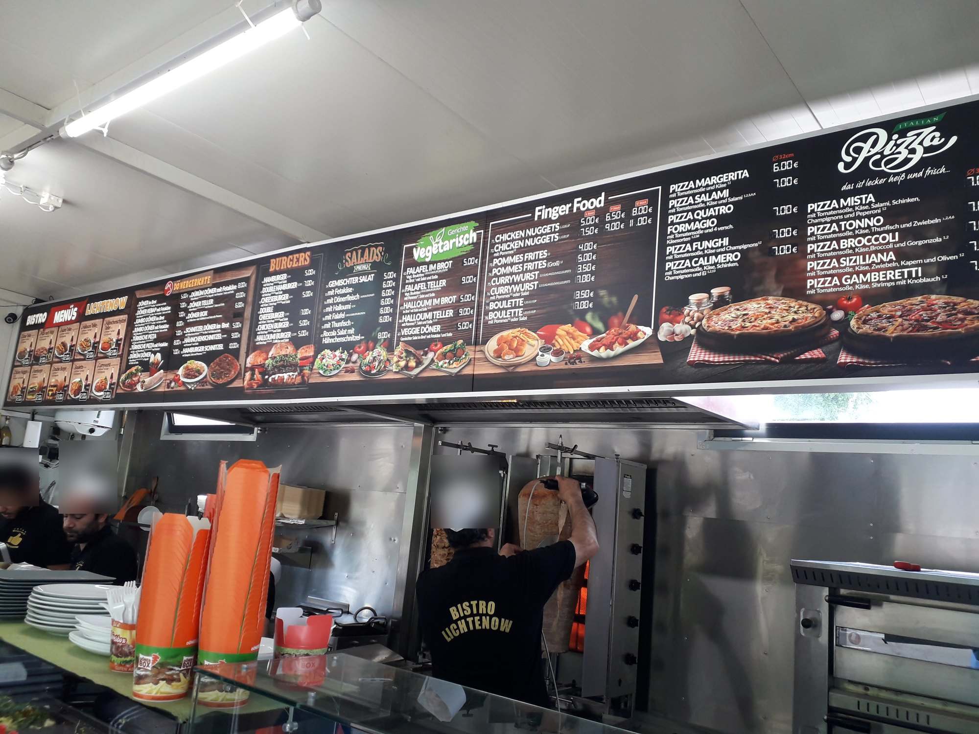 Bistro Lichtenow: Leucht-Menüboard