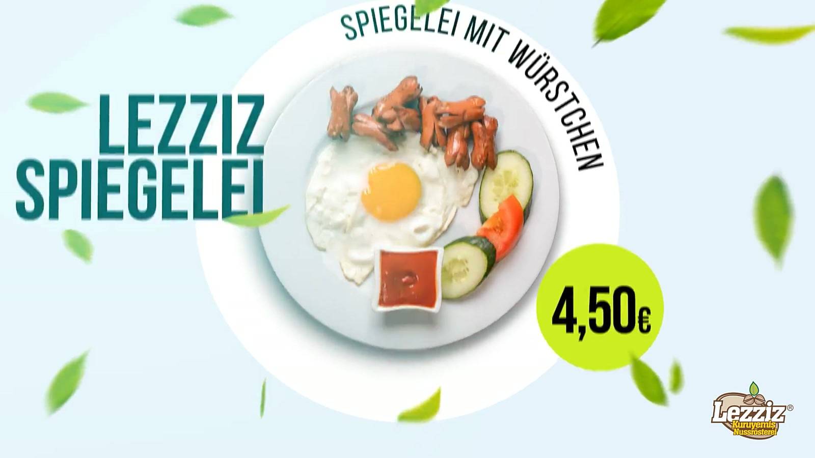 Menüboard-Design für Lezziz: Frühstücksgericht Spiegelei